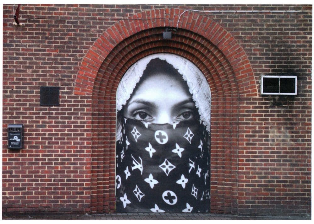 Arab Arabic Lady Prisoner Street Art London Graffiti Painting Postcard