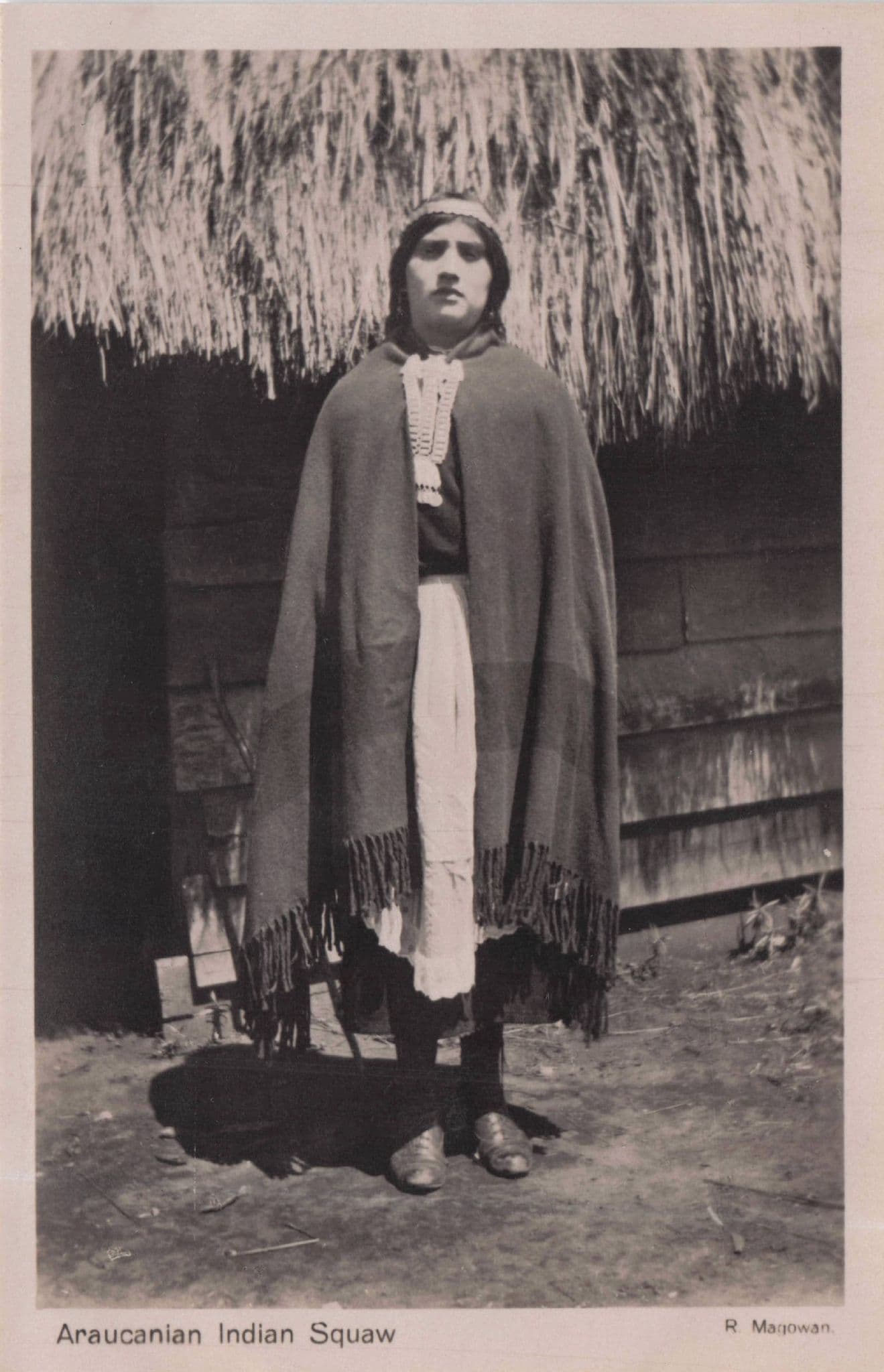 Araucanian  Araucanos Indian Squaw Chile Old Real Photo Postcard