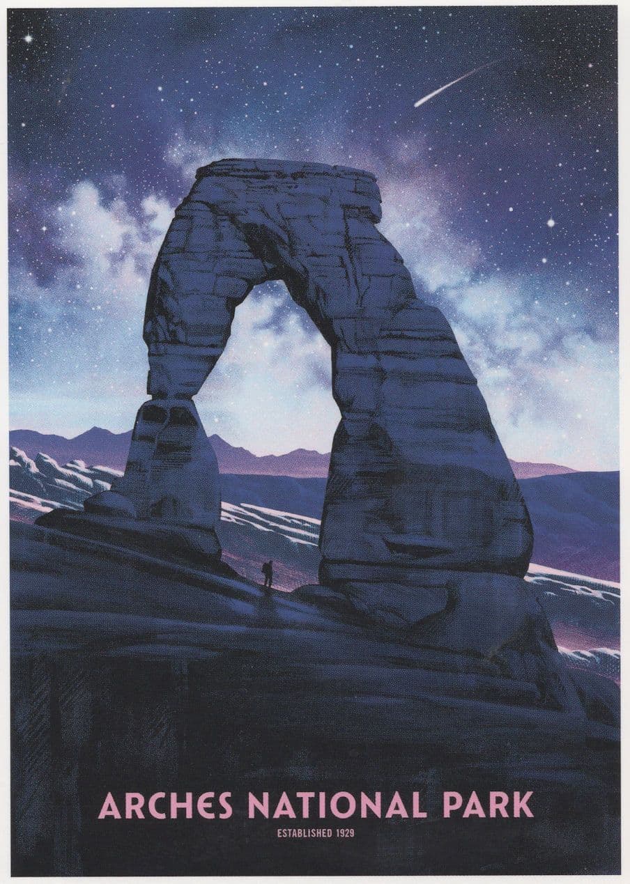 Arches National Park Moab Utah Star Watching Astronomy USA Postcard