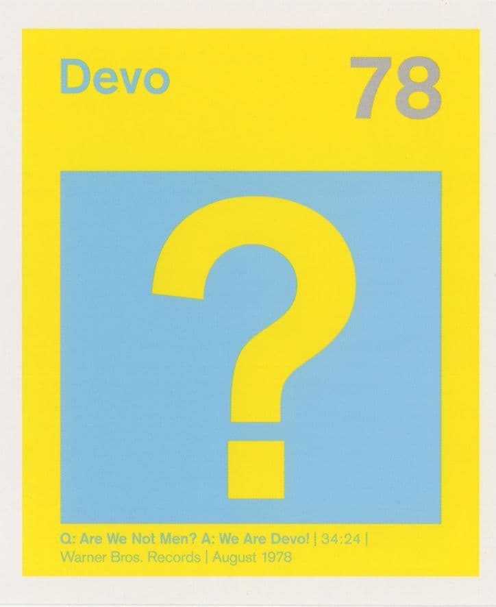 Are We Not Men We Are Devo New Wave 1978 Record LP Postcard
