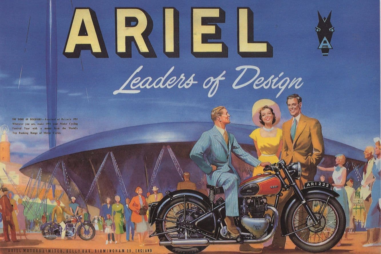 Ariel Washing Powder Motorcycle Advertising Poster Postcard