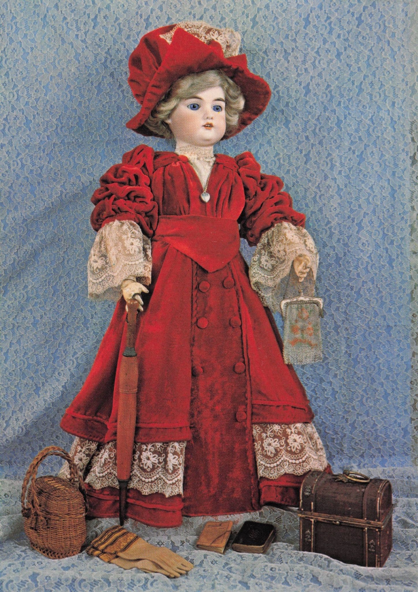Armand Marseille Bisque Headed Doll Llandudno Welsh Museum Postcard
