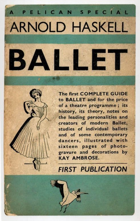 Arnold Haskell First Edition Of Ballet 1945 WW2 Book Postcard