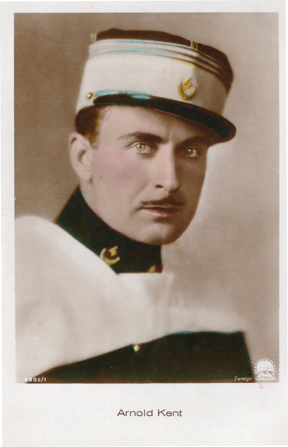 Arnold Kent Film Actor Hand Coloured Tinted Real Photo Postcard