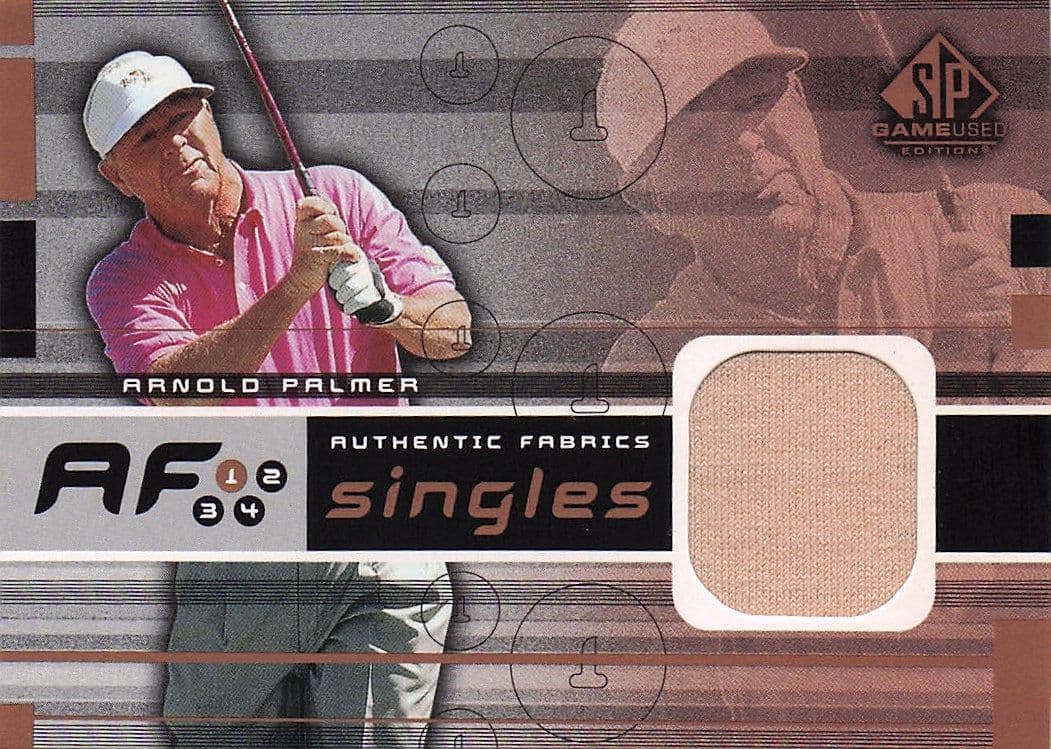 Arnold Palmer Authentic Fabrics Singles PGA Golf 2003 Worn Shirt Card
