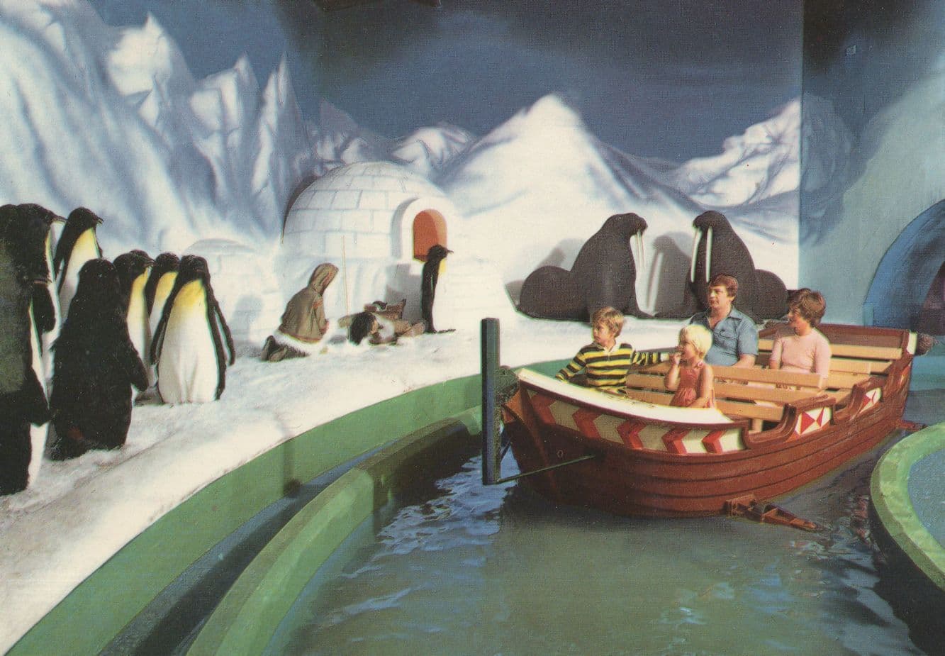 Around The World In Eighty Days Alton Towers Penguin Postcard