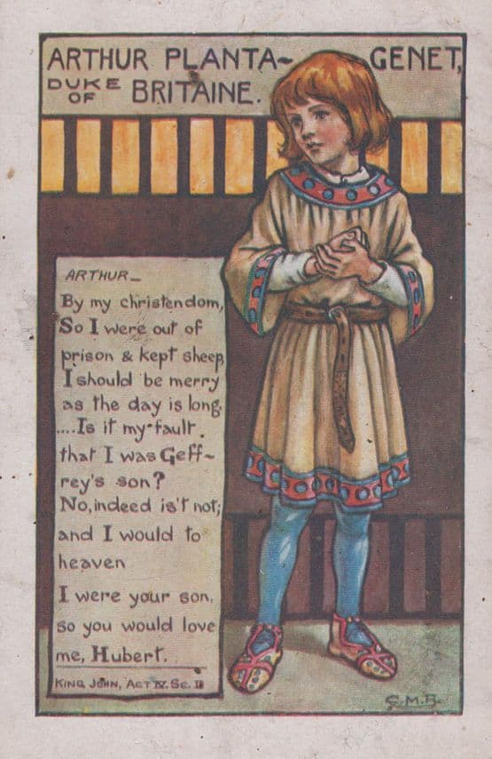 Arthur Planta Genet Duke of Britaine Antique Postcard