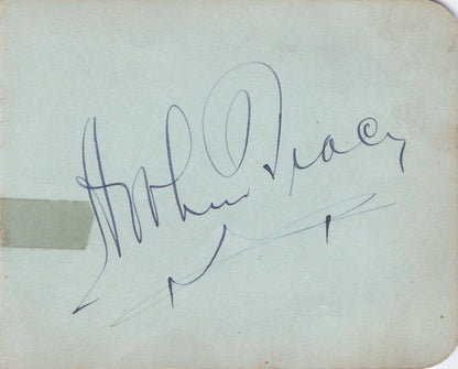 Arthur Tracy 1930s Singer Double Old Hand Signed Autograph Page