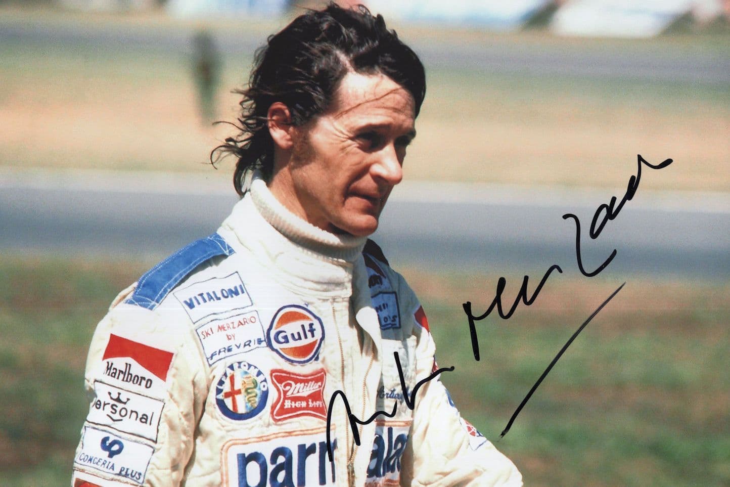 Arturo Merzario F1 Motor Racing Driver GIANT Hand Signed Photo