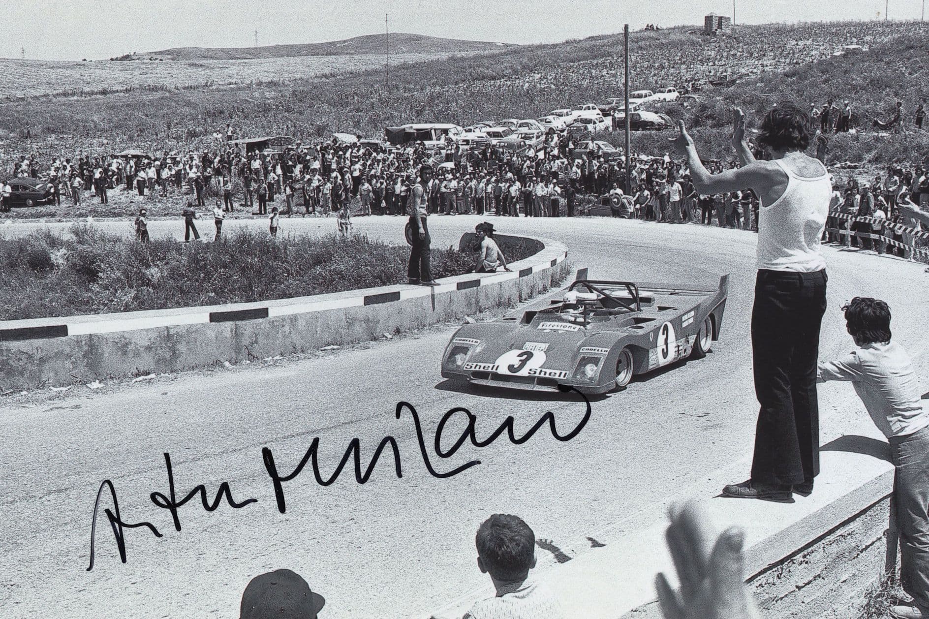 Arturo Merzario Formula 1 Motor Racing GIANT 12x8 Hand Signed Photo
