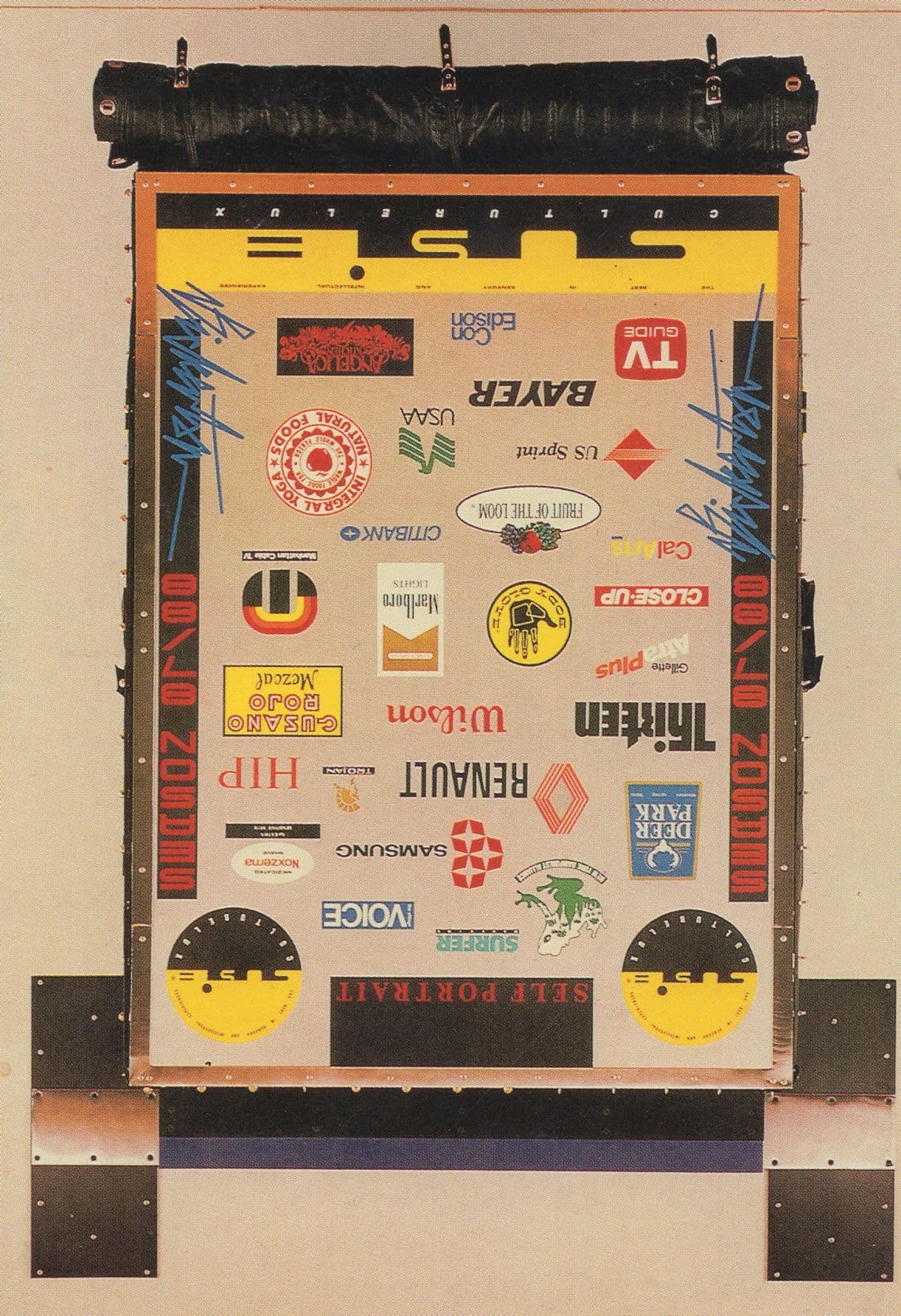 Ashley Bickerton Tormented Renault Car Advertising Art Postcard