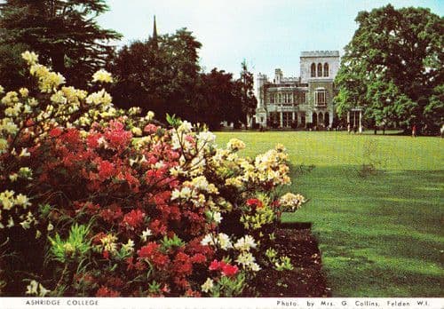Ashridge College Garden Grounds Herts Hertfordshire Womens Institute Postcard