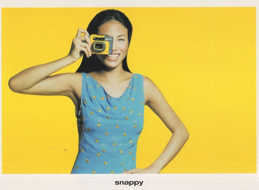 Asian Lady With Camera Photographer Advertising Postcard