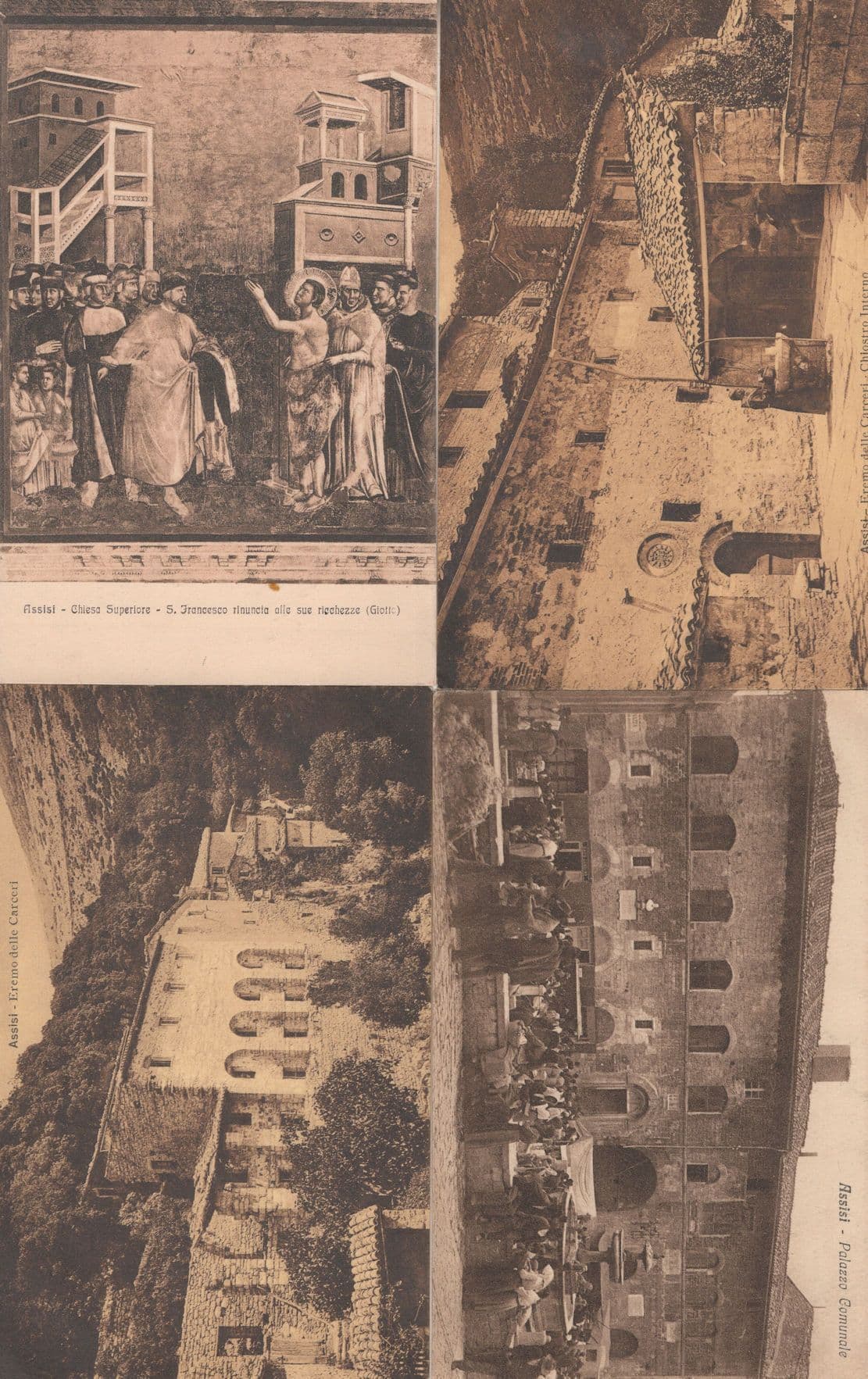 Assisi Piazza Comunale Eremo Della Carceri Italy 4x Postcard s