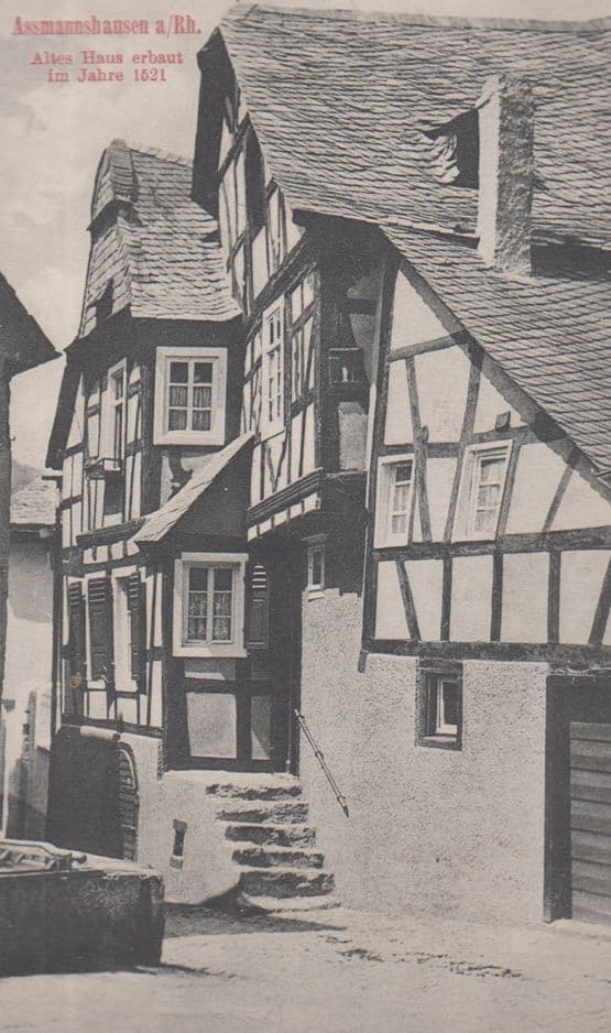 Assmannhausen Altes Haus im Jahre 1521 Postcard