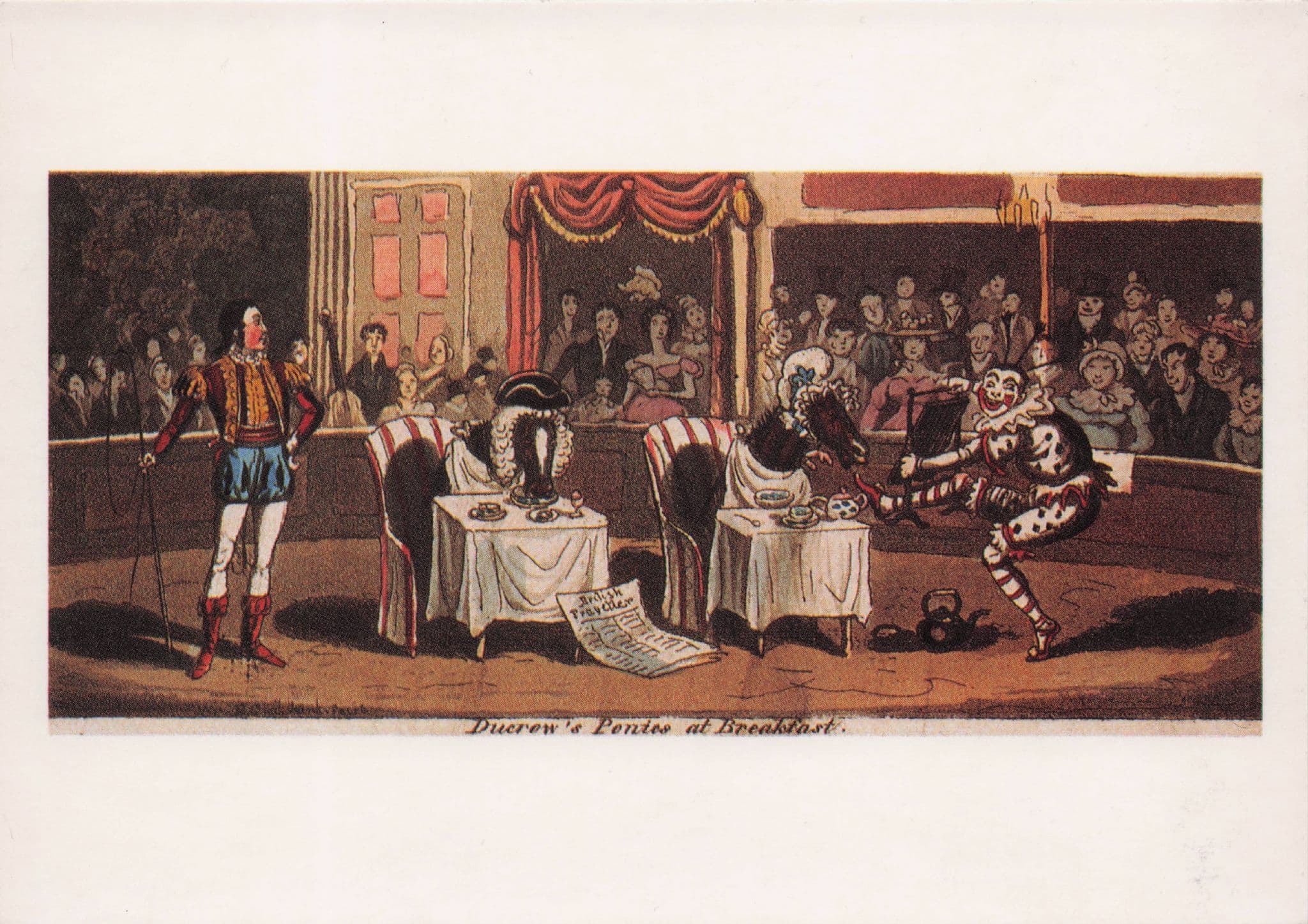 Astleys London Victorian Circus Performing Clown Painting Postcard