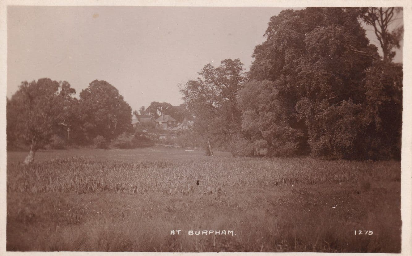At Burpham Sussex Real Photo Antique Postcard