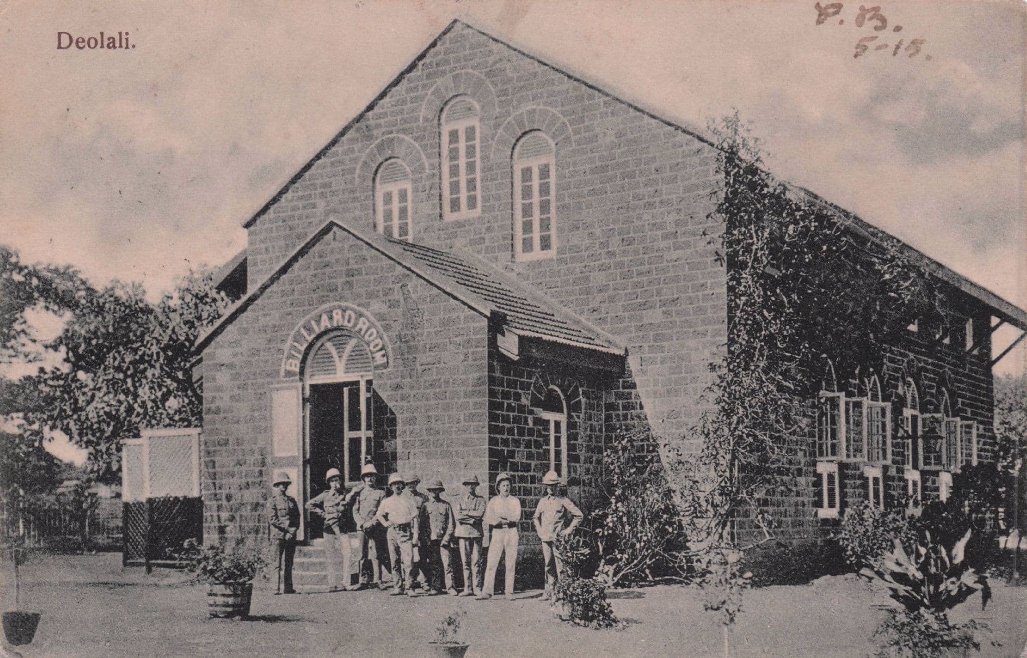 ATA Deolali Military Hospital Soldiers Outside WW1 India Old Postcard