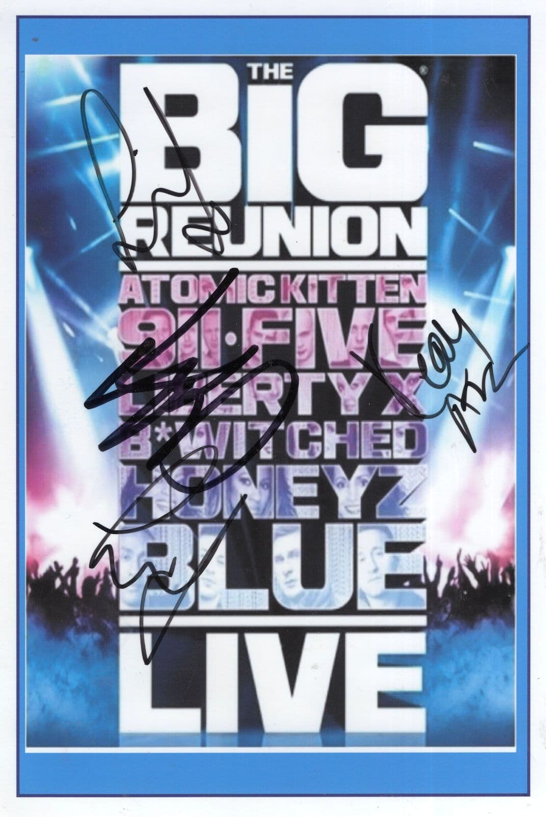 Atomic Kitten The Big Reunion MULTI Hand Signed Live Flyer
