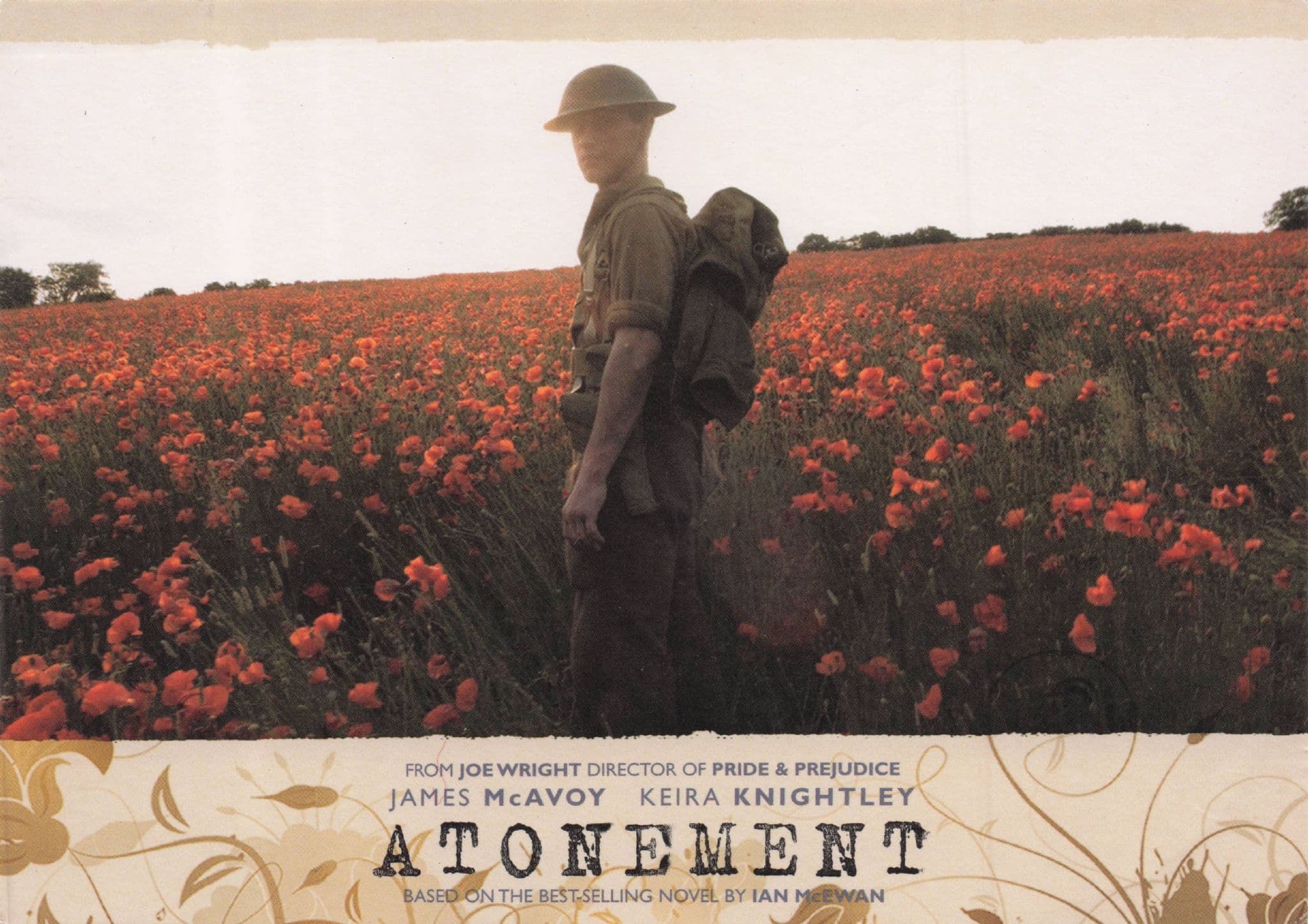 Atonement Film James McAvoy Joe Wright Movie Advertising Postcard