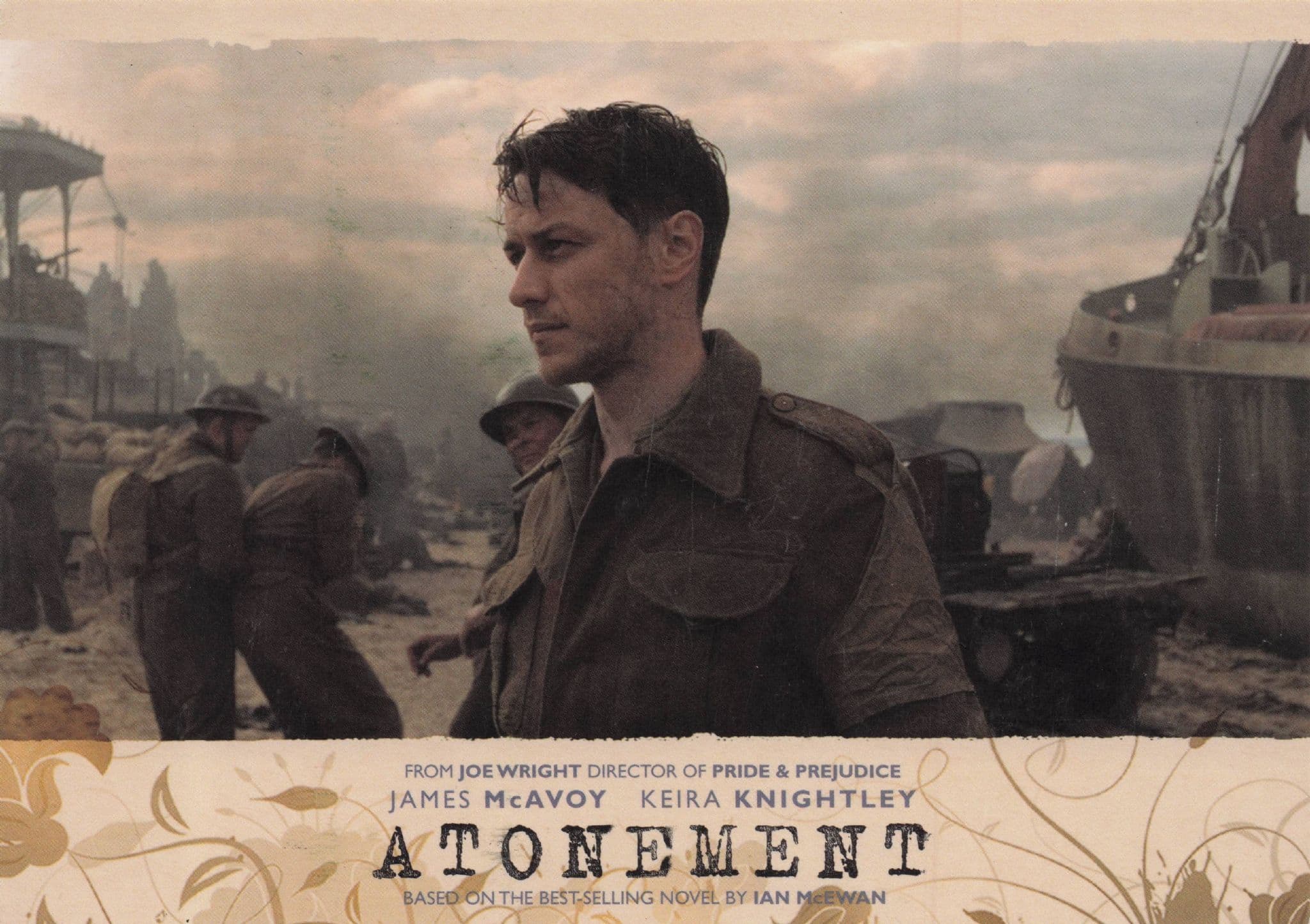 Atonement Film James McAvoy Keira Knightley Advertising Postcard