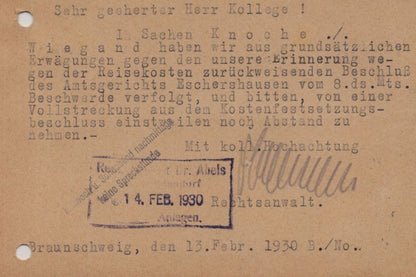 Attorney Court Of Eschershausen German Antique Postcard