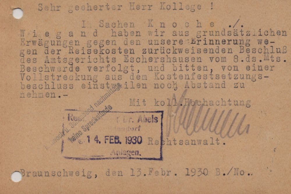 Attorney Court Of Eschershausen German Antique Postcard