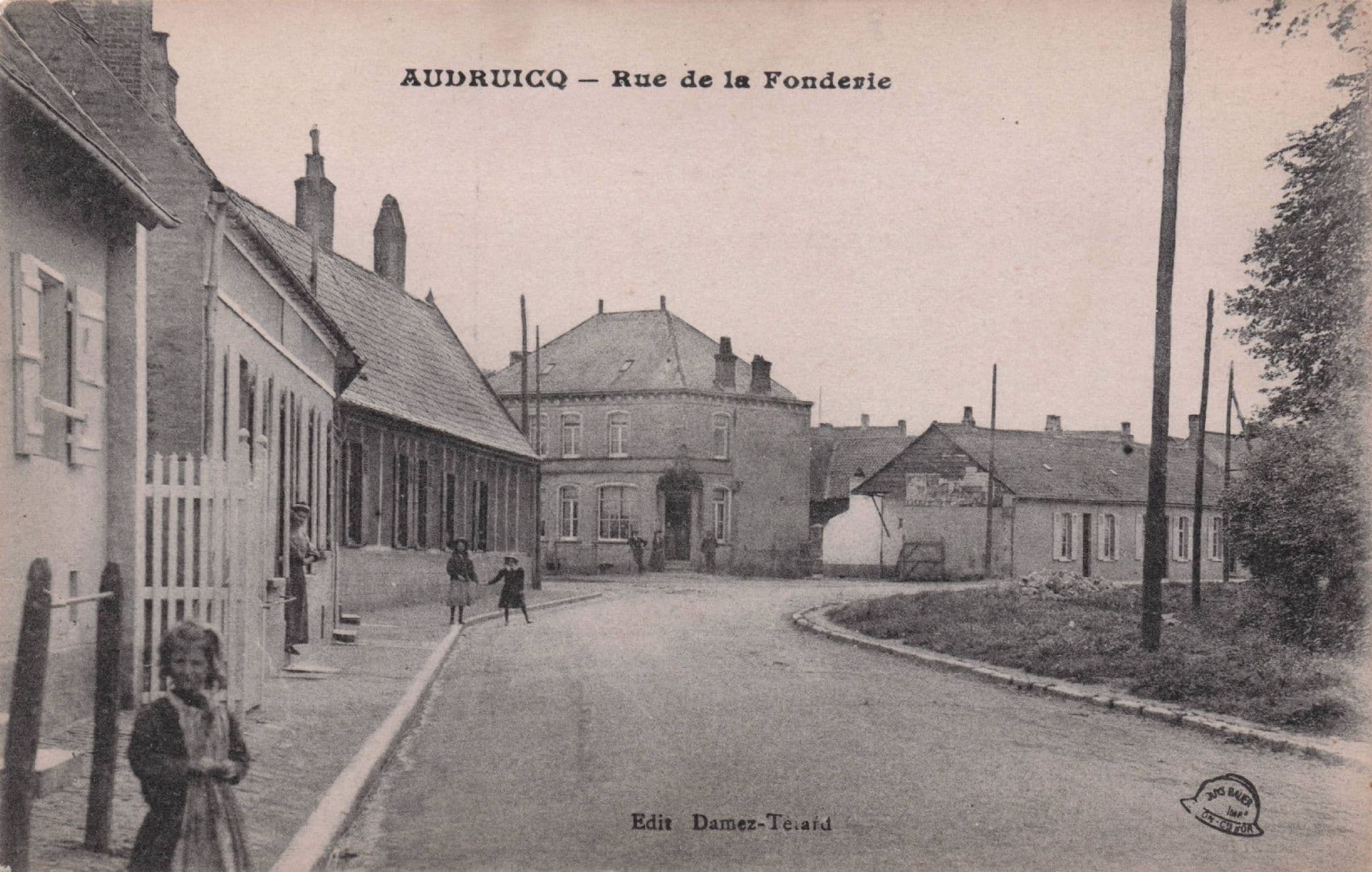 Audruicq Rue de la Fonderie French Antique EX Postcard