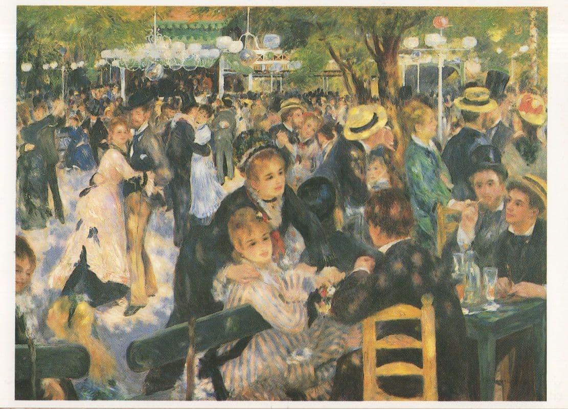 Auguste Renoir Bal Du Moulin De La Galette French Painting Postcard