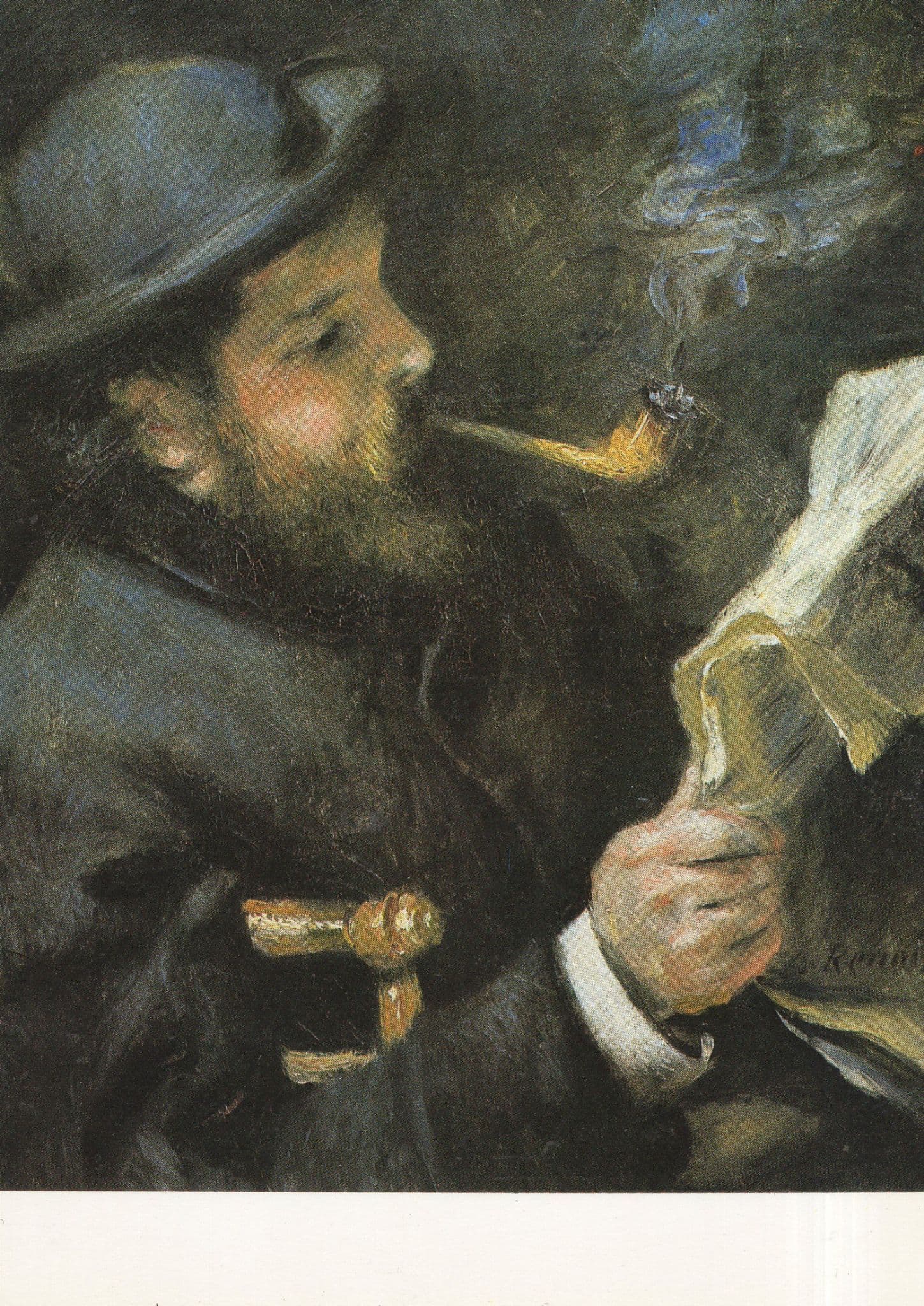 Auguste Renoir Claude Monet Portrait Painting Postcard