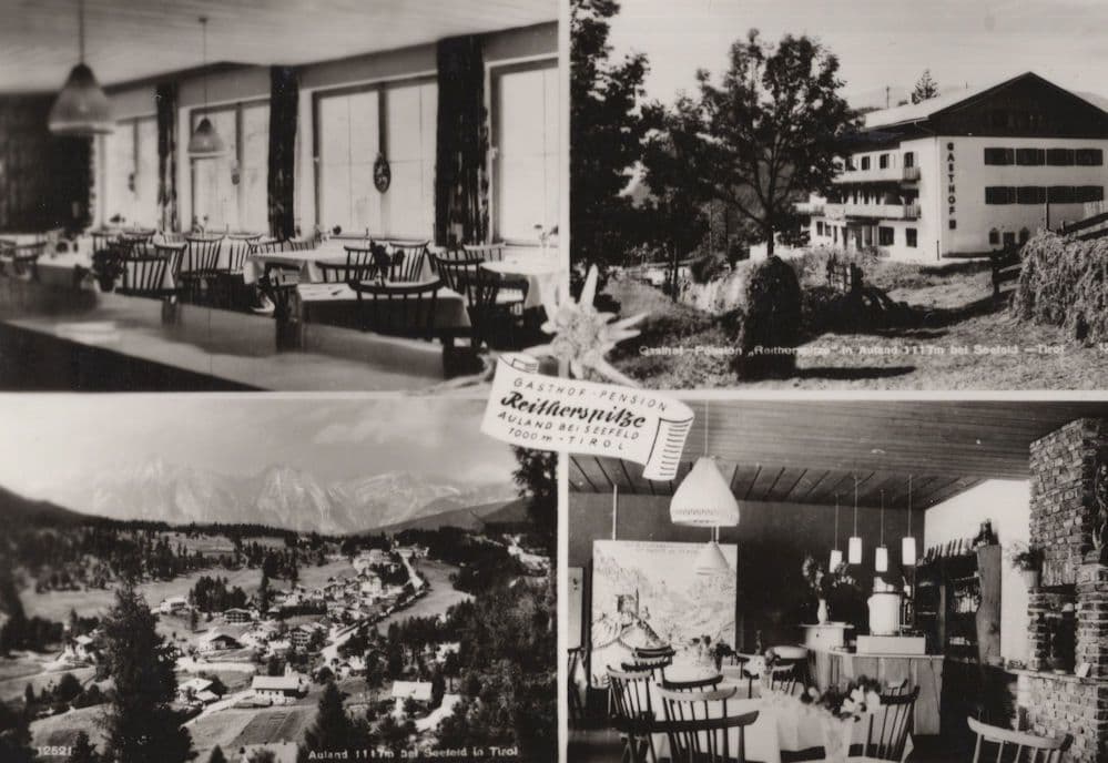 Auland Bei Seefeld Gasthof Pension Reitherspitze Austria Postcard
