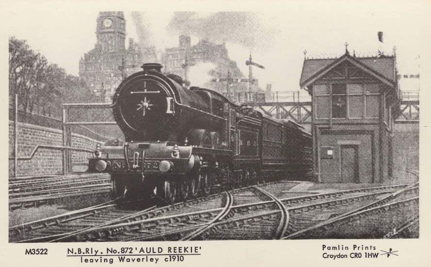 Auld Reekie 872 Train At Waverley Station NBR Railway Postcard