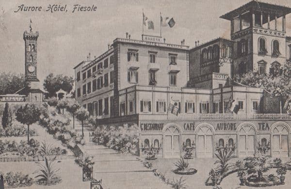 Aurore Hotel Fiesole Antique Italian Postcard