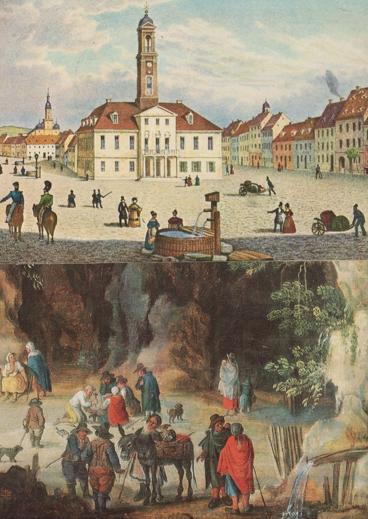 Aus Dem Brunnenkalender 1974 2x German Dusseldorf Postcard s