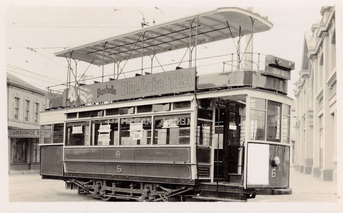 Australia Unidentified Bus Tram Gorringe Real Photo Transport Old Postcard