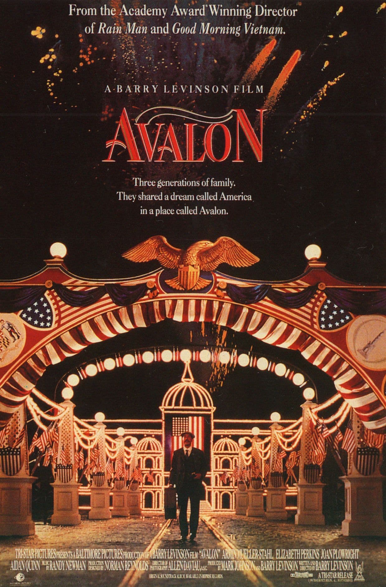 Avalon Film Barry Levinson Joan Plowright Aidan Quinn Postcard