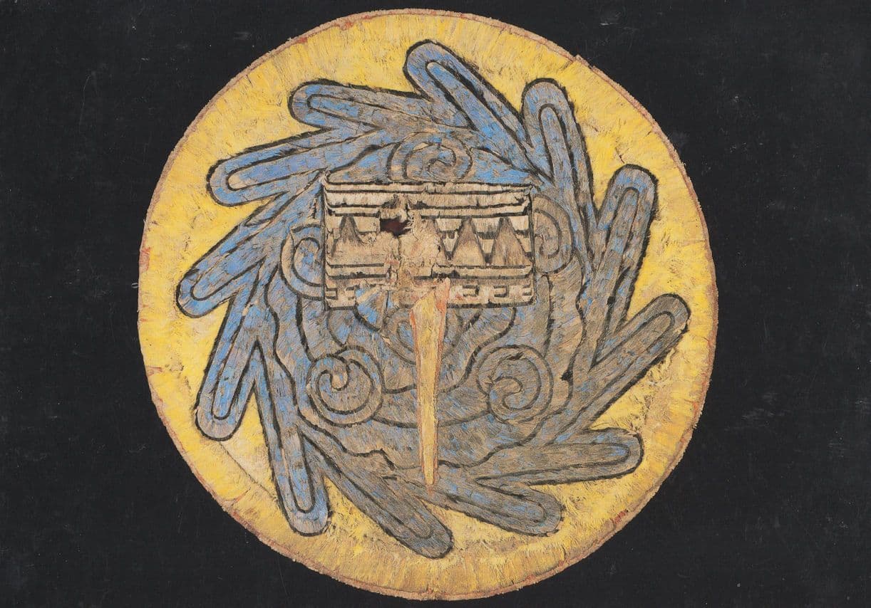 Aztec Antique Chalice Cover from 1500s Feathers & Bark Postcard