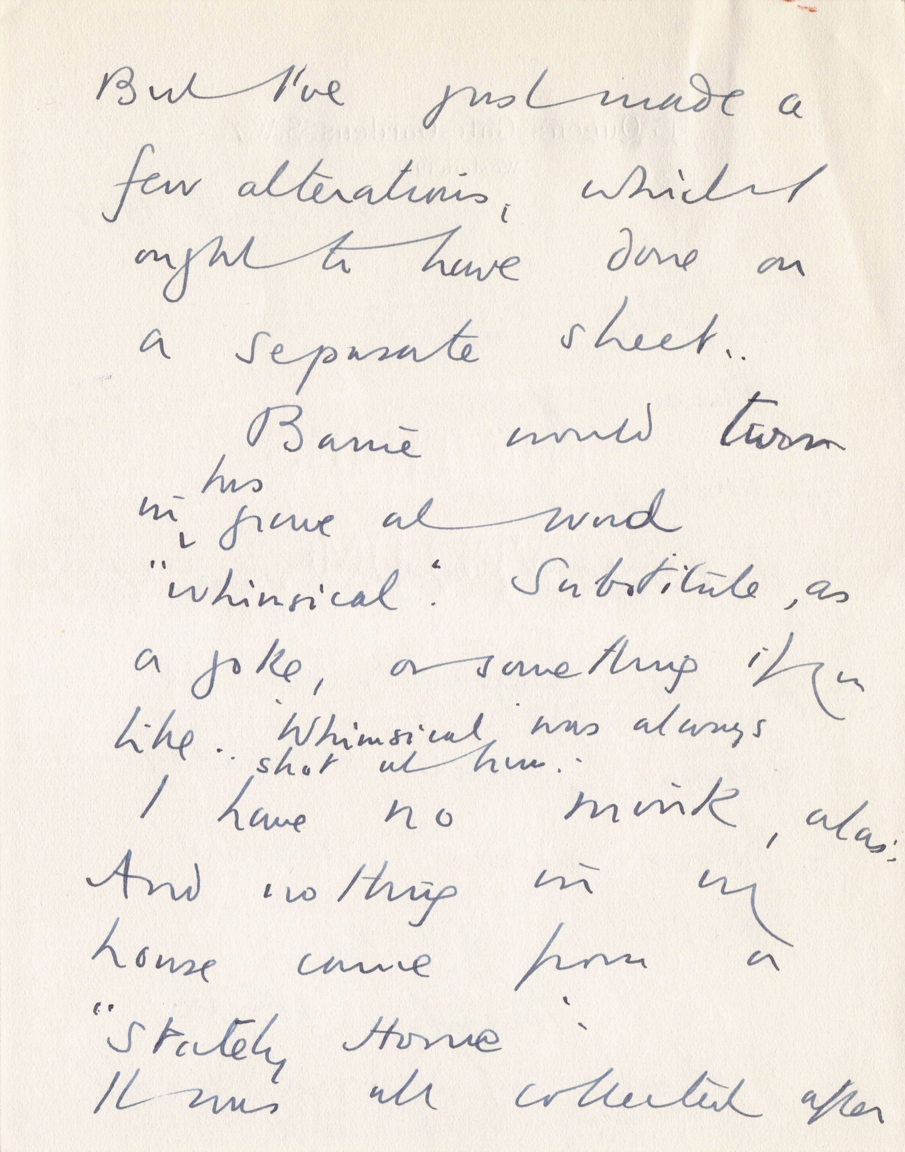 Lady Cynthia Asquith Interview & 4 Page Hand Written & Signed Headed Paper Letter