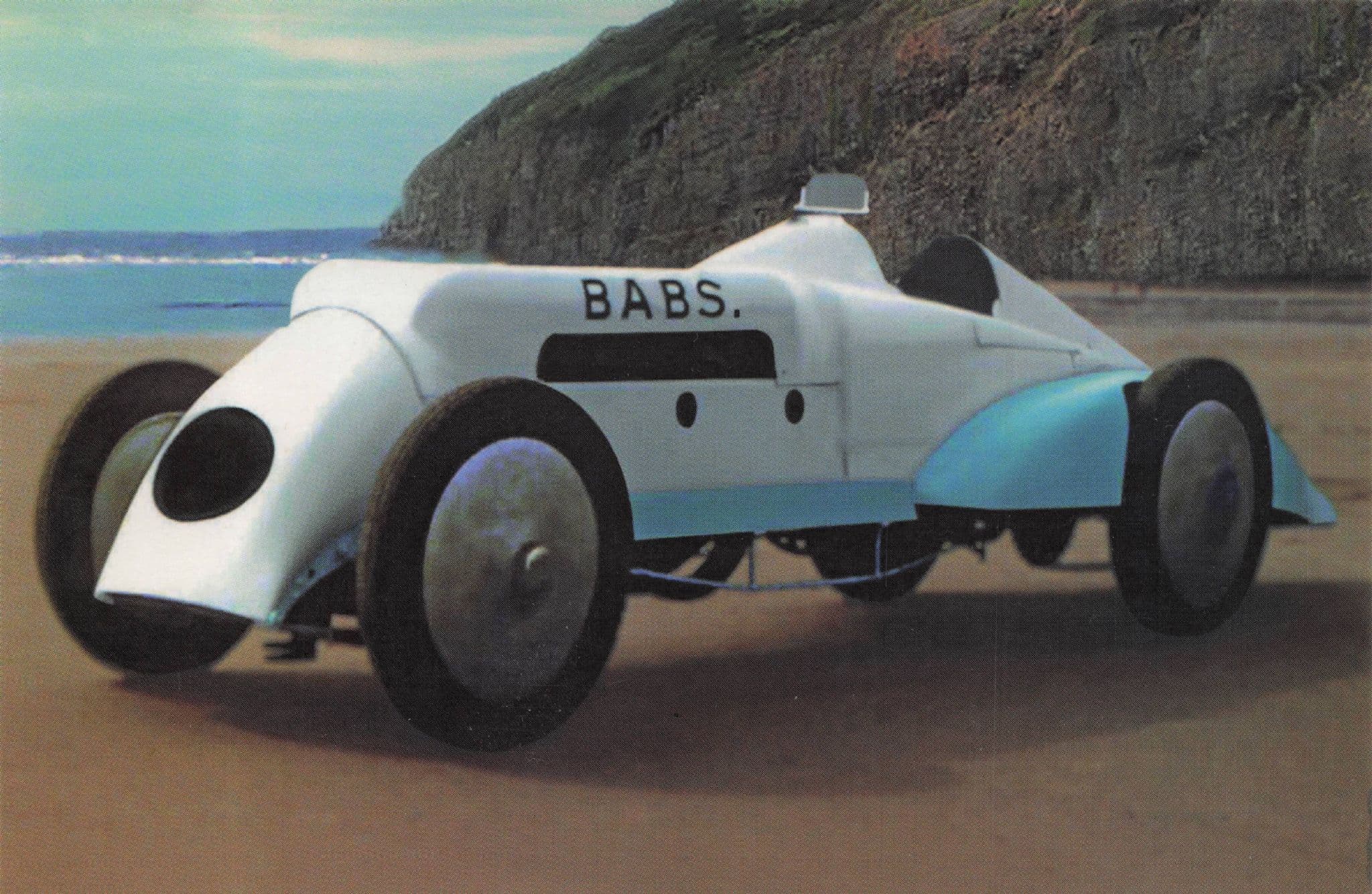 Babs Welsh Racing Car Speed Record in 1926 Wales Postcard