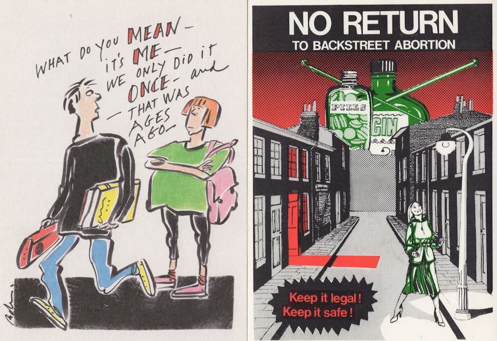 Backstreet Anti Abortion Pregnancy 2x Political Postcard s