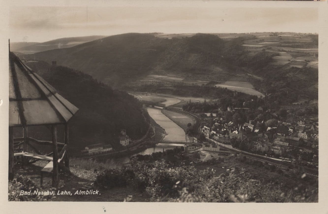 Bad Nassau Lahn Amblick German Real Photo Old Postcard