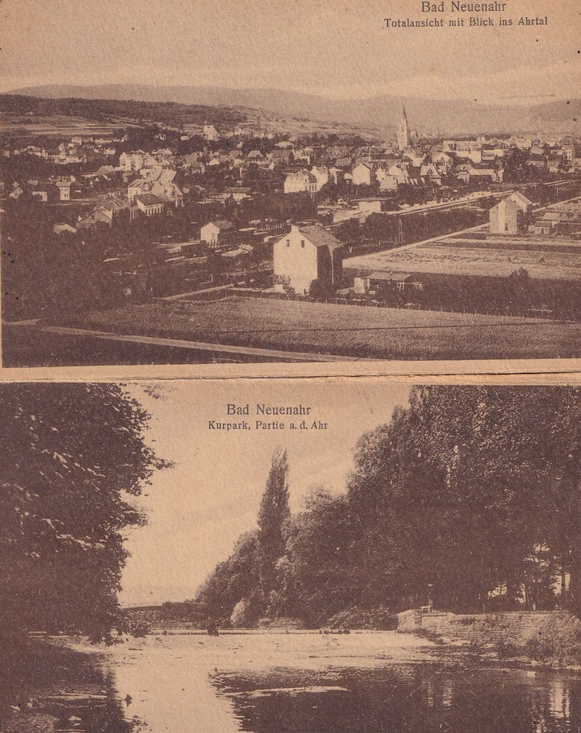 Bad Neuenahr Aerial Blick Ins Ahrtal German 2x Postcard