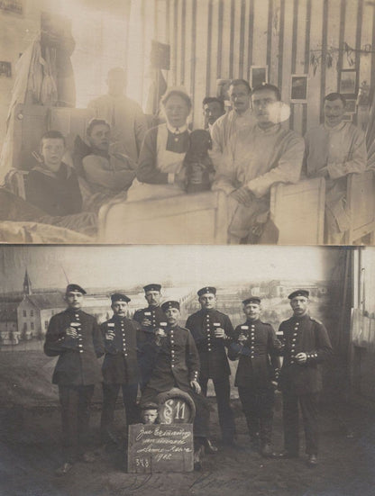 Bad Oeynhausen 2x German Military Hospital Soldier Postcard s