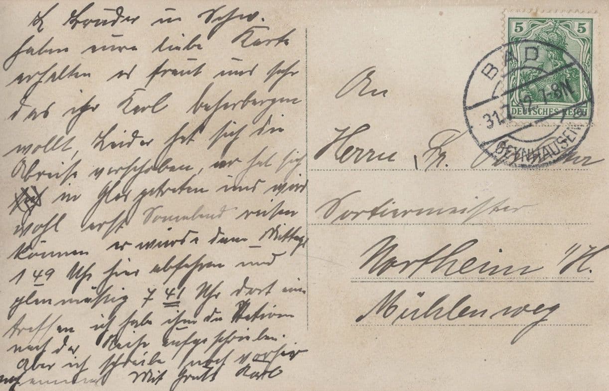 Bad Oeynhausen Hanover Rhine Hotel Restaurant Old Postcard