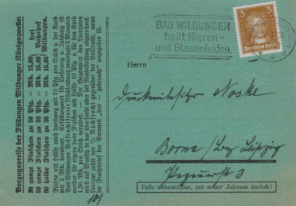 Bad Wildungen Bath Manufacturers Bathroom Germany Old Postcard