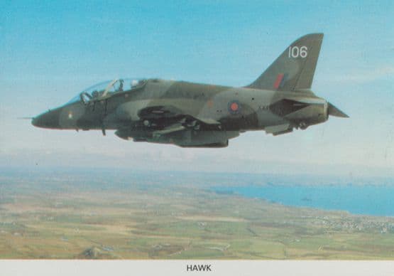 Bae Hawk Mark 1 T MK1 Plane Aircraft Rare 1970s Postcard