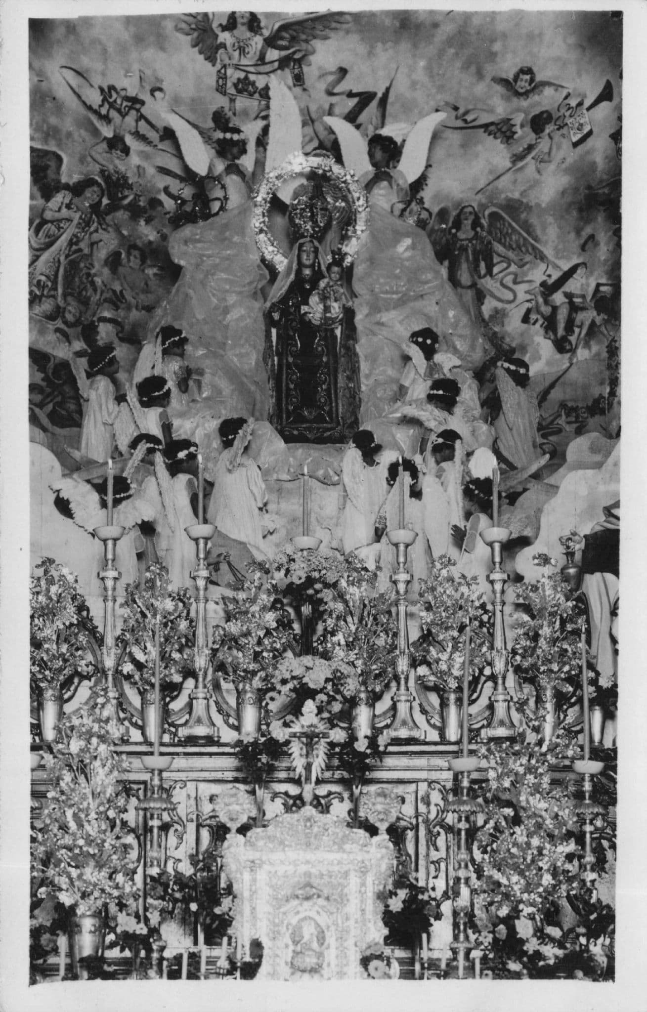Bahim Madonna Virgin Mary Brazil Real Photo Old Postcard