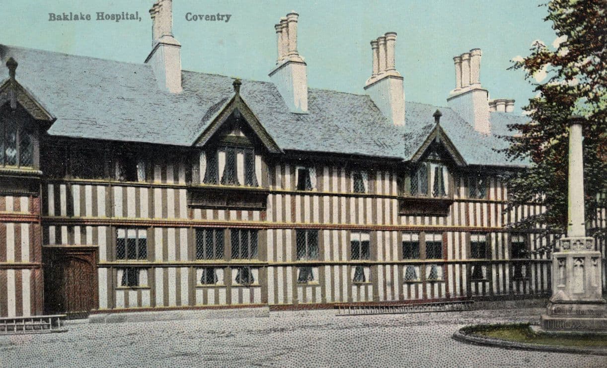 Baklake Hospital Coventry Warks Old Colour Postcard
