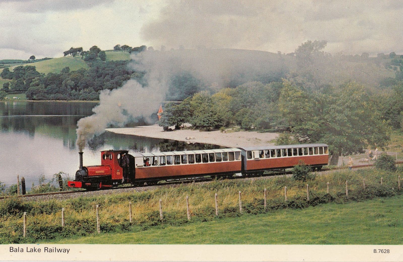 Bala Lake Railway Gwynedd 1970s Postcard