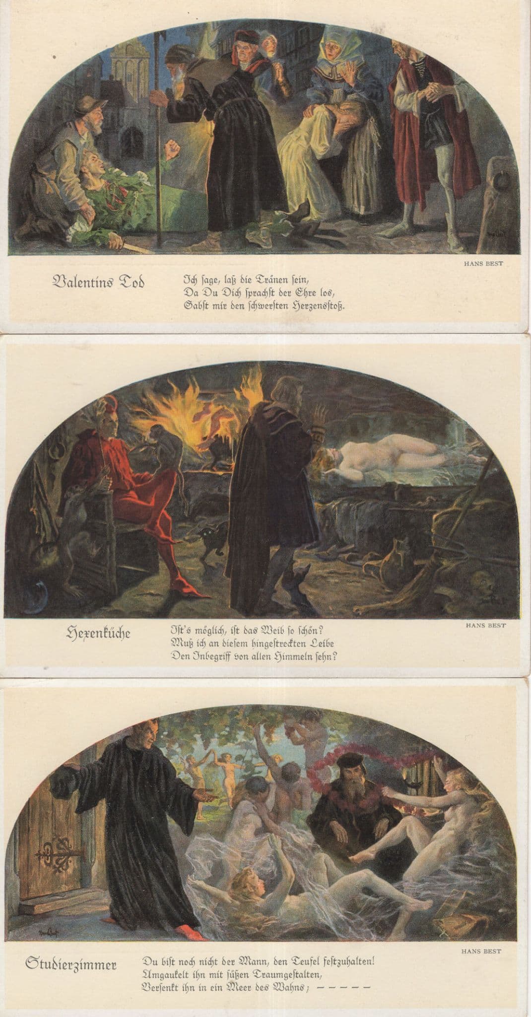 Balentino Lod Herentuche Grudierzimmer 3x German Theatre Postcard s